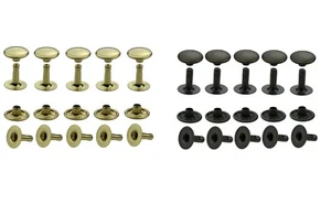 Hohlnieten Einzelkopf, Rostfrei,Messing, 6mm, 7mm, 9mm, 10mm, 13mm schwarz, gelb - Bild 1 von 4