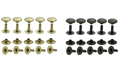 Rivets Tubulaires Mono-Tête, Inoxydable, Laiton, 6mm, 7mm, 9mm, 10mm, 13mm Noir, - Photo 1/2
