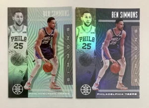 2019-20 Panini Illusions Basketball Ben Simmons 76ers Emerald Sapphire 2 Lot #71 - Picture 1 of 2