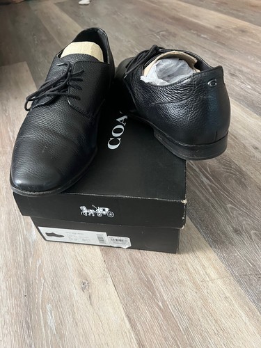 NEW Scarpe Coach Men Graham Derby taglia 13 US Black nuove con scatola