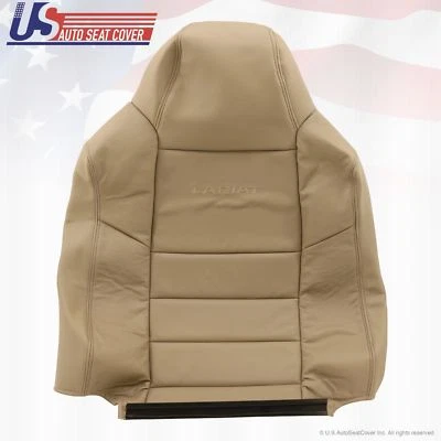 2004 2005 Ford F250 F350 Driver Top Lean Back Replacement Leather Seat Cover Tan - Image 1 of 4