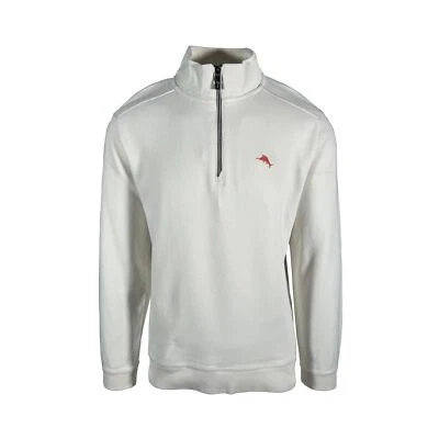 Tommy Bahama Hombre Blanco Coco Sudadera Nassau 1/2 Cremallera Pullover (S01) Foto 1 de 4