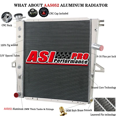4 Row  Radiator Fit 1997~2011 Mazda Mercury Ford Explorer Ranger V6 3.0/4.0L,HOT - Imagem 1 de 4