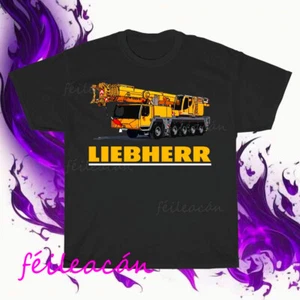 T-shirt americana Liebherr logo escavatore nuova divertente taglia dalla S alla 5XL - Foto 1 di 5