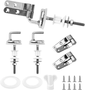 2 Kit Cerniere Del Sedile Del WC Cerniere Tavoletta WC Acciaio Inox Cerniere Di - Foto 1 di 12