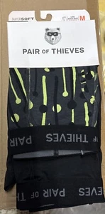 Pair Of Thieves Long Boxer Briefs Size M 2pack Black/ Black With Green - Picture 1 of 3