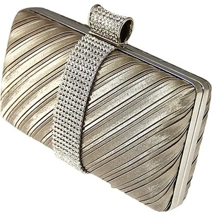 Nuevo Bolso sin asas Jacki Design DORADO rectangular noche estrás graduación boda - Imagen 1 de 3
