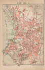 Landkarte city map 1898: Stadtplan MARSEILLE. Süd-Frankreich france Europa