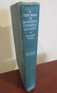 A Text-Book of Qualitative Chemical Analysis - Arthur Vogel - 486 Pages - 1941 - Picture 1 of 24