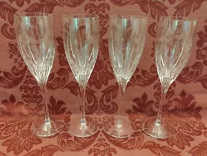 Rogaska Soho Crystal 9" geriffelte Champagnergläser - 4er Set - Top! - Bild 1 von 3