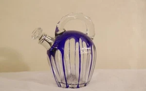 pichet en cristal et argent / Crystal and silver pitcher - Picture 1 of 4