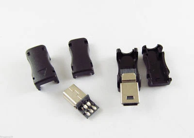 1pcs Mini USB 5 Pin Male Plug Socket Connector with Plastic Cover for DIY - Image 1 of 2
