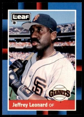 1988 LEAF JEFFREY LEONARD . SAN FRANCISCO GIANTS #118 - Image 1 of 2