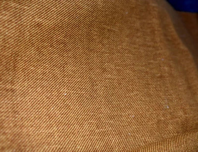 RUST BROWN STRIPES  KESSLERS  CONCORD  COTTON BLEND FABRIC  46X46 INCHES - Image 1 of 2