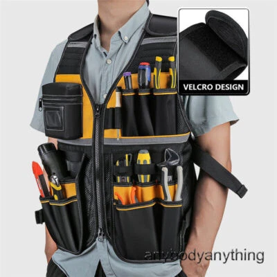 Electrician Carpenter Framer Plumber Craft Man Constrcustion Tool Vest Outdoor - Image 1 of 4
