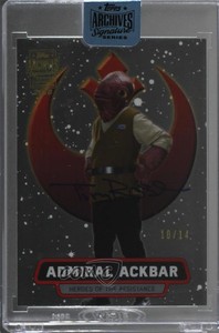 2018 Archives Star Wars Signature Series 10/14 Admiral Ackbar Tim Rose Auto a2v