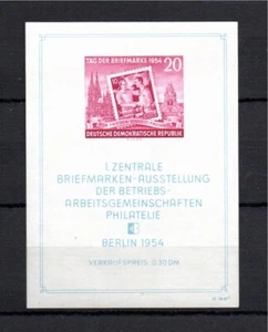 East Germany (DDR) 1954 sheet stampexhibition Berlin (Michel Block 10) MNH - Picture 1 of 2