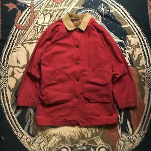 Giacca vintage Woolrich tela fienile donna taglia media rossa stampa azteca - Foto 1 di 7