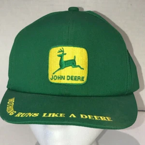 John Deere Nothing Runs Like A Deere Farmer Trucker Hat K Products Made in USA - Picture 1 of 8