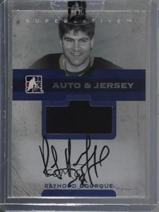 2007-08 ITG Superlative & Jersey Silver /50 Ray Bourque Raymond #AJ-RB Auto HOF