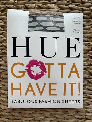 Meia-calça transparente HUE tamanho 1 Ocean Ripples blush preto e nude | CAIXA ABERTA - Imagem 1 de 2