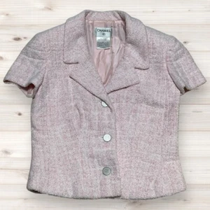 Chanel Flor Kurzarm Jacke Rosa 38 Made in France P15546V08710 M1100 - Bild 1 von 8