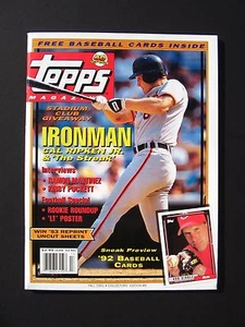 Béisbol Topps Magazine #8 otoño 1991 completo con tarjetas de coleccionista encuadernadas casi nuevo - Imagen 1 de 1