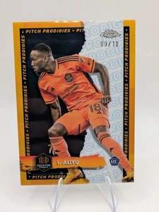 2024 Topps Chrome MLS Ibrahim Aliyu Pitch Prodigies Black /10 #17 Rookie RC - Picture 1 of 3
