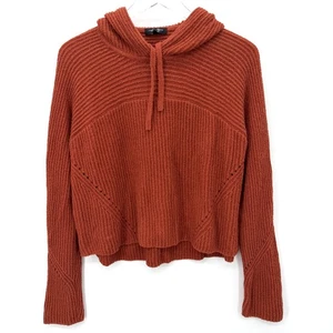 Rag & Bone Sunny Textured Organic Cotton Hoodie Gr. XS Burnt Orange Pullover - Bild 1 von 10