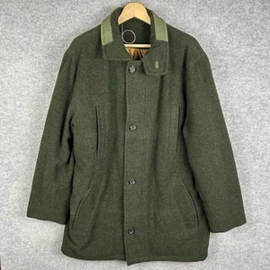 Chaqueta Brook Taverner Tweed Para Hombre 42/Grande Lana Verde Cremallera Acolchada Abrigo - Imagen 1 de 18