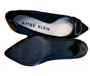 Anne Klein Womens Shoes Timeless Black Kitty Heels Pumps Fabric Pointed Toe 6.5M - Picture 1 of 6