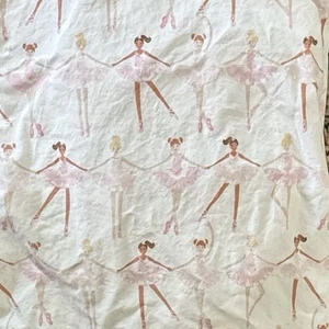 Pottery Barn Kinder Ballerina Spannbettlaken Only Queen Sz Baumwolle Balletttänzer - Bild 1 von 3