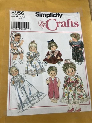 Vintage Simplicity Baby Doll Clothes Sewing Pattern 8956 UNCUT  - Image 1 of 4