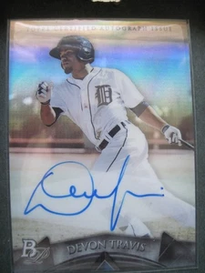 Devon Travis Autografiado 2014 Bowman Platinum Prospects 399 #AP-DT - Imagen 1 de 2