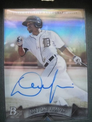 Devon Travis Autographed 2014 Bowman Platinum Prospects  399  #AP-DT - Image 1 of 2