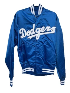 Chaqueta De Colección Años 90 LA Dodgers MLB Starter Azul Satinado Frontal A Presión -L- SIN L - Imagen 1 de 16