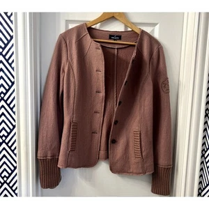 Chaqueta para mujer Daniel Hetcher de lana estilo Y2K - malva - talla US 8 - Imagen 1 de 10