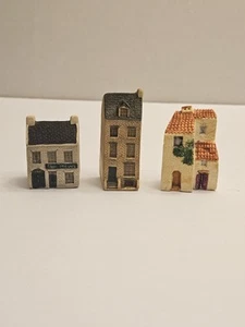 3 Miniatur Häuser Cottages Philip Laureston UK Frankreich handbemalt - Bild 1 von 10