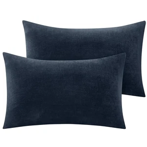 Juego estándar de 2 fundas de almohada de franela, funda de almohada de lana súper suave con... - Imagen 1 de 7