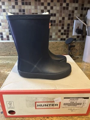 Botas de Lluvia HUNTER First Clásicas Niño Pequeño Talla 9 Azul Marino Botas de Goma Foto 1 de 4