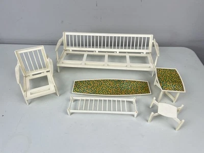 1963 Vintage Barbie Go-Together Patio Furniture Chair Sofa Table - Image 1 of 4