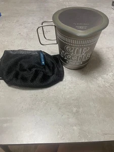 Tasse Nudel Kochgeschirr Set Titan Aluminium mit Netzbeutel - Bild 1 von 4