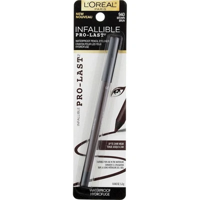 4 Pack L'Oreal Paris Infallible Pro-Last Eyeliner Pencil, Brown 940, Waterpro... - Image 1 of 2