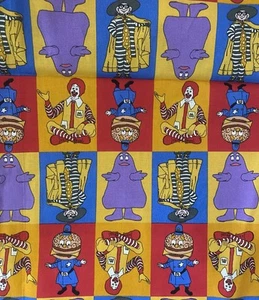 2006 McDonald’s Fabric Ronald, Grimace Character Pattern Spectrix ~190” x 43.5” - Picture 1 of 4