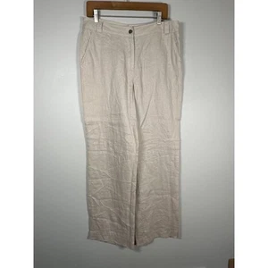 Antonelle Leinenhose weites Bein Größe FR 44 / US 34 beige hellbraun - Bild 1 von 7