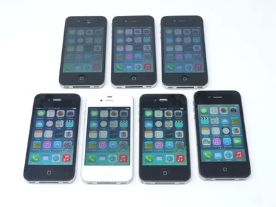 Lot of 7 Working Apple iPhone 4 A1332 A1349 8GB-16GB Smartphones - Image 1 of 4