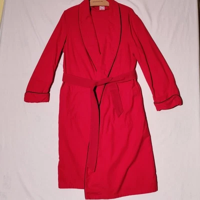 Bata Brooks Brothers para hombre talla M clásica roja preppy MIUSA con cinturón a juego Foto 1 de 4