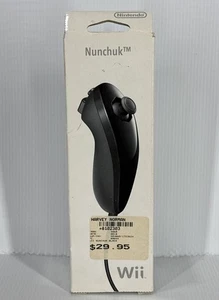 Genuine Nintendo Wii U Black Nunchuck Remote Accessory RVL 004 Brand New Boxed - Picture 1 of 6
