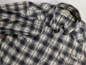 Lucky Brand Hemd Herren Large Aztec Western Pearl Snap Classic Fit Flanell - Bild 1 von 9