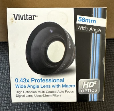 58MM HD Wide Angle Lens with Macro Fits CANON REBEL EOS - Image 1 of 4